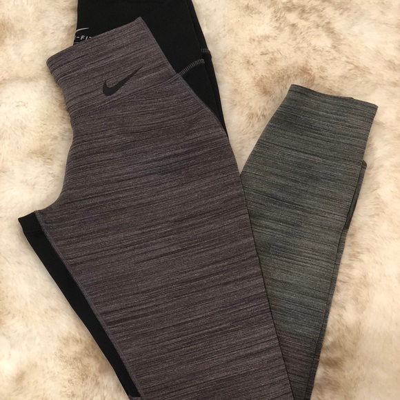 Nike Pants - Nike Dri-Fit, Size S, purple-gray-black, highwaist